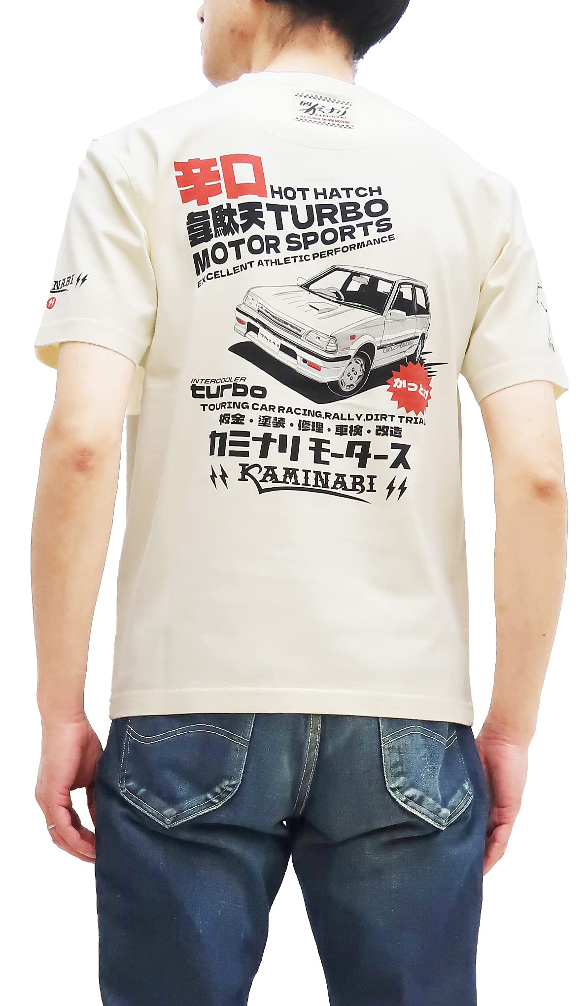 Amazon | (カミナリ) Tシャツ KMT-231 韋駄天 昭和 旧車柄 エフ